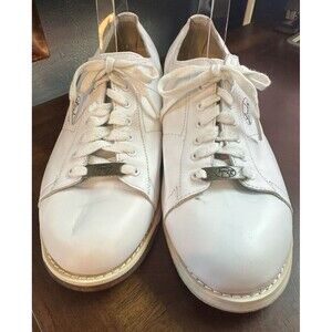 Linds Classic Bowling Shoes Womens Size 11 B White Leather Sneakers